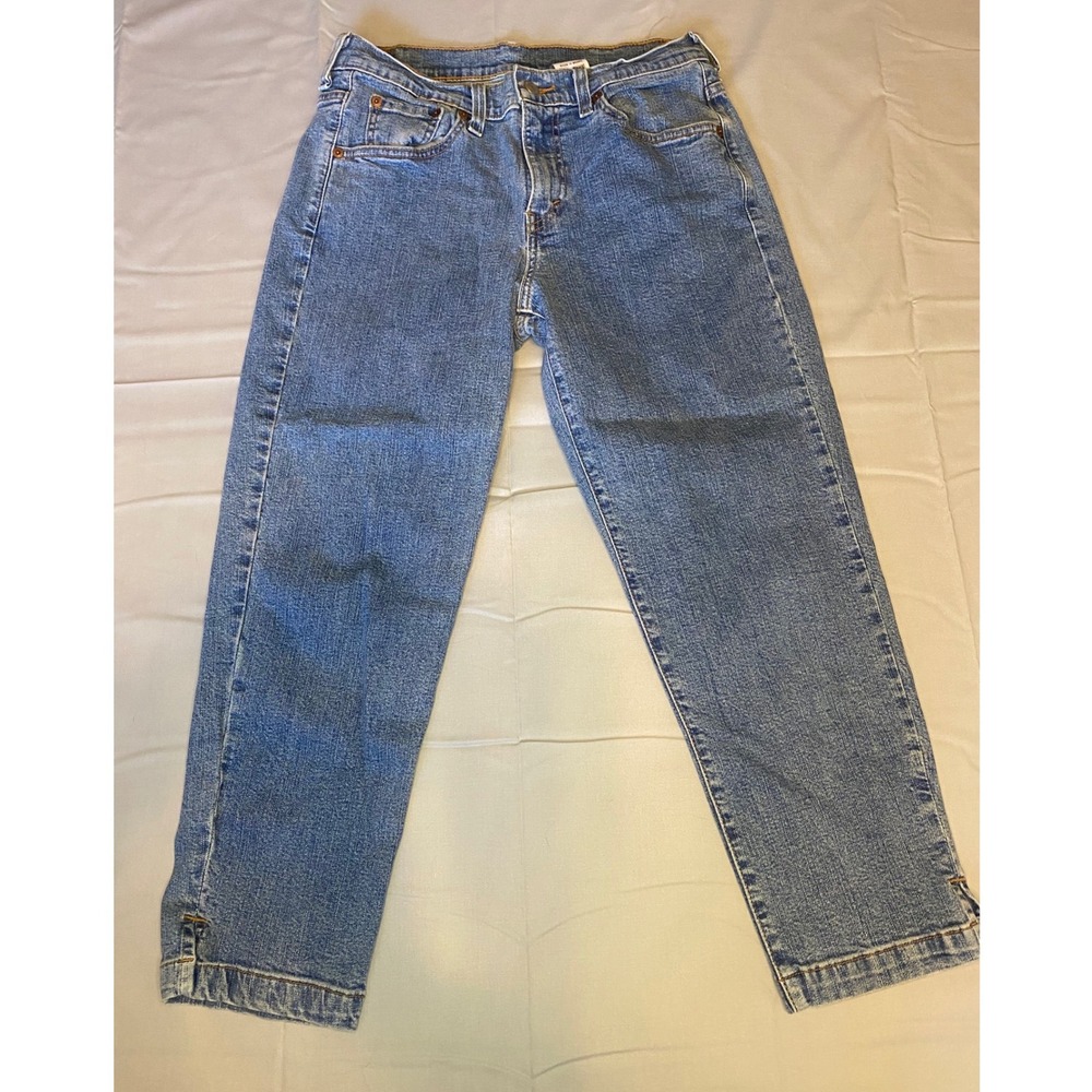 Levi's Slim Capri Jeans Womens‎ 10 Blue Medium Wash Stretch Cropped